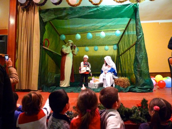 Belén viviente en la Sociedad de Hijos de Palmeira (Riveira, A Coruña).