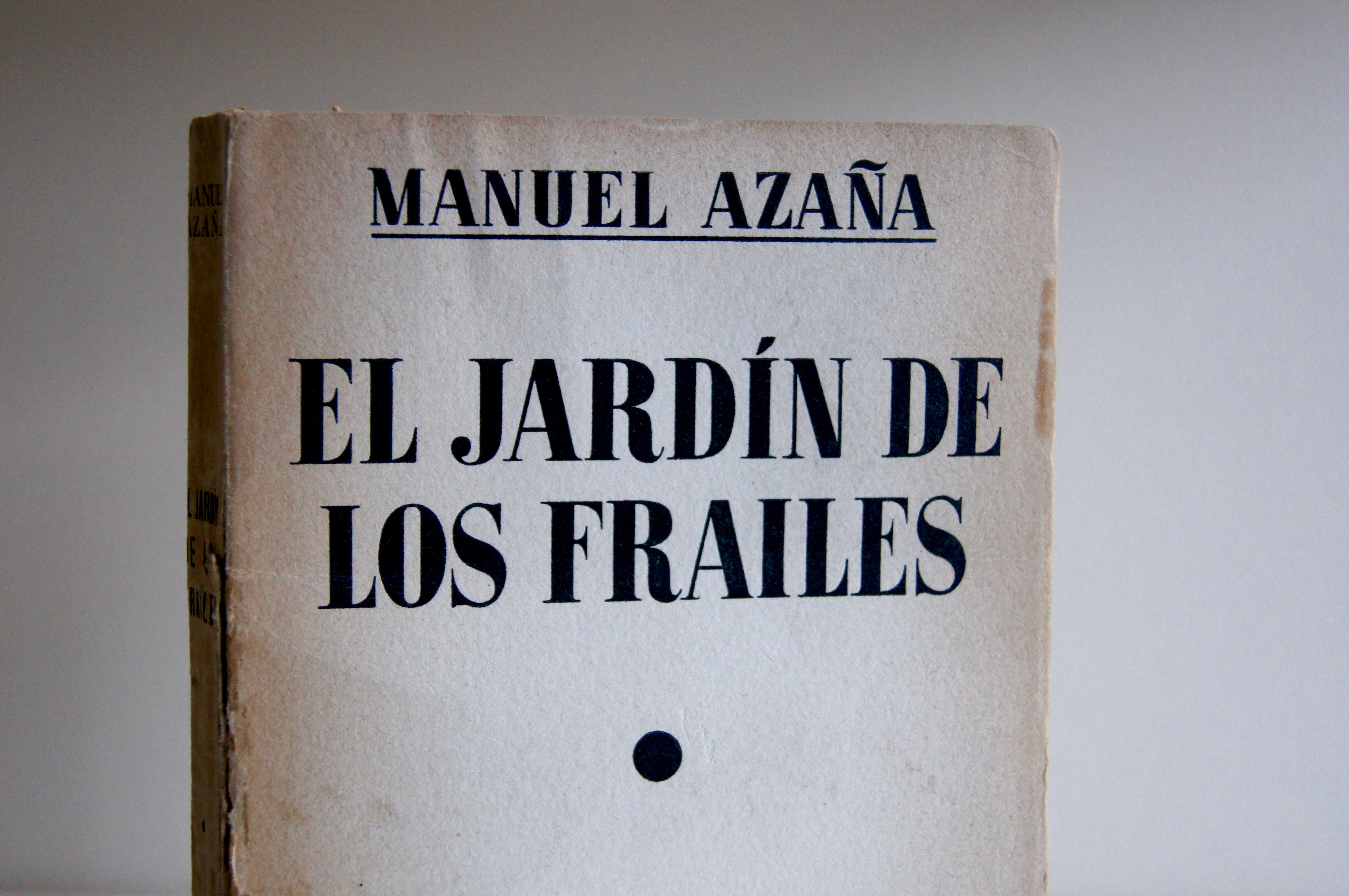 «El jardín de los frailes» (1927), de Manuel Azaña. Detalle de la edición de 1936.