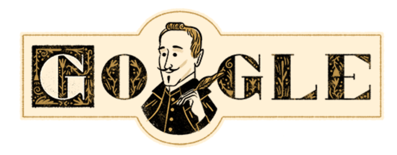 Doodle dedicado a Lope de Vega el 25 de noviembre de 2017.