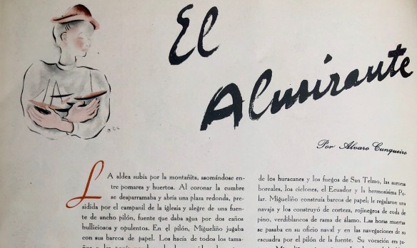 «El Almirante», cuento de Álvaro Cunqueiro publicado en «Vértice» en 1939.